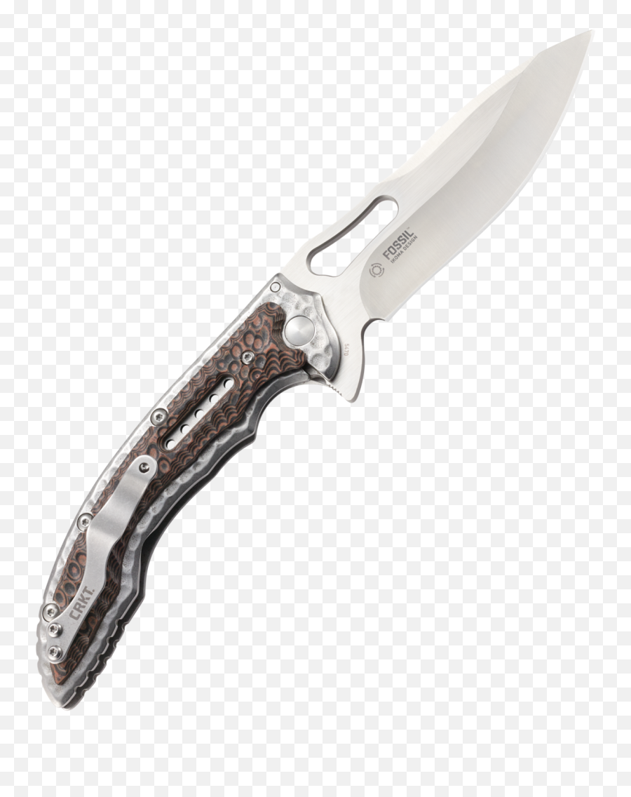 Crkt Fossil Folding Pocket Knife Stainless Steel Plain Edge Edc Folder With Frame Lock Everyday Carry Folded Knife With Satin Blade Finish 5470 - Solid Emoji,Knife And Shower Emoji Pop