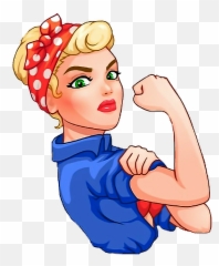 Woman Girlspower Blond Strong Sticker - Woman Power Png Transparent Emoji,Strong Woman Emoji