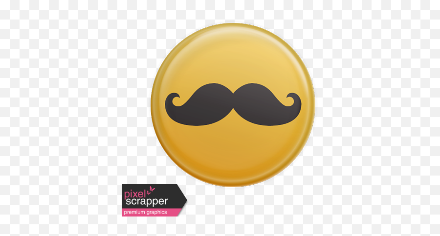 Brad Moustache Graphic - Scallops Border Png Blue Emoji,Xy 5 Emoticon