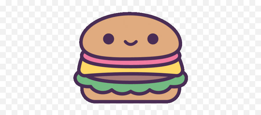 Hamburger Sandwich Food Sticker - Cute Burger Animated Gif Emoji,Mcdonalds Emoji 6