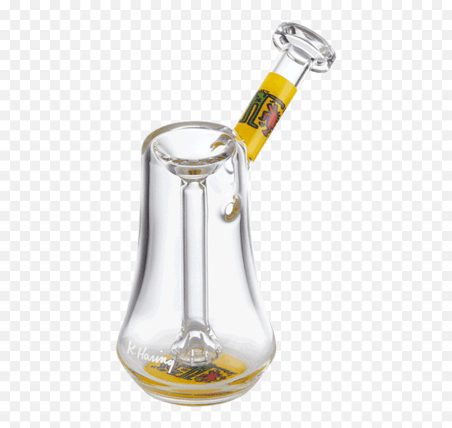 Smokea Glass Bubbler Pipe - K Haring Bubbler Emoji,Hambone Emojis Vector