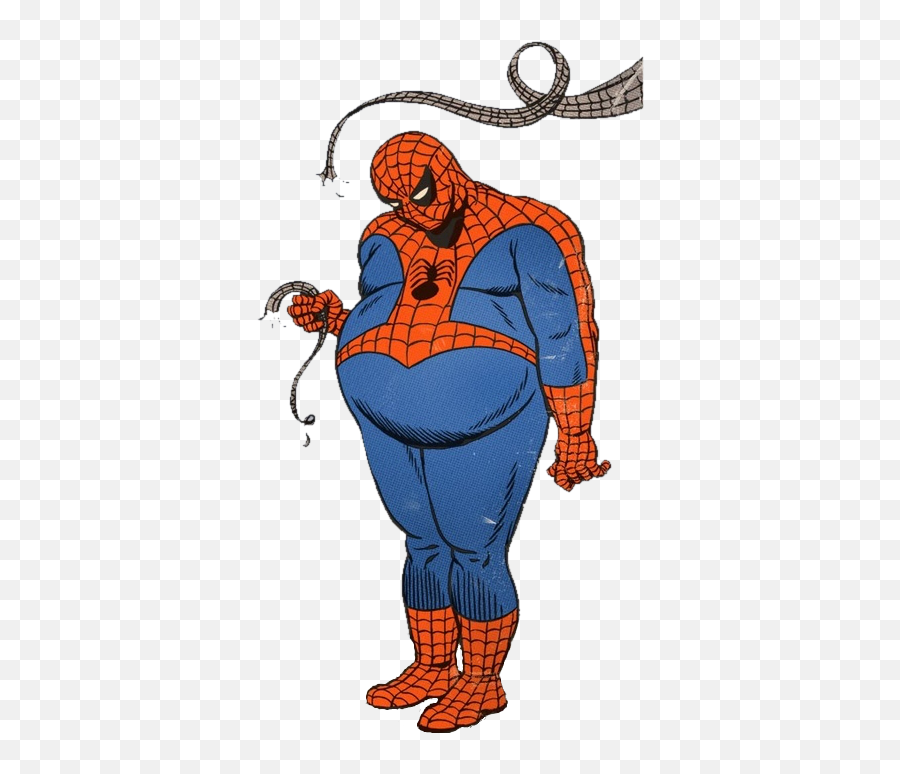 Download America Superhero Comics - Comic Fat Spiderman Emoji,Fat Pole Dancer Emoticon