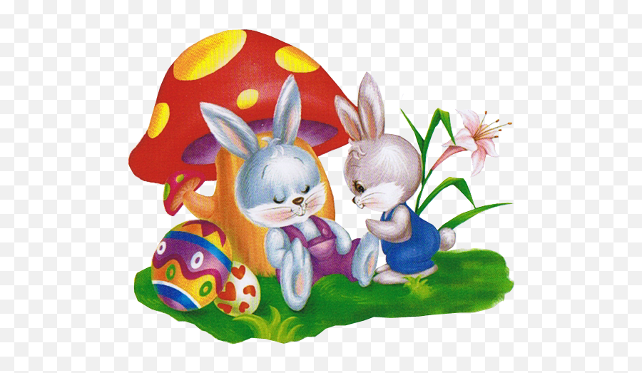 Easter Bunny Clip Art Gif Rabbit - Png Download 570455 Prawosawna Kartka Witeczna Wielkanoc Emoji,Rabbit Emojis On Facebook