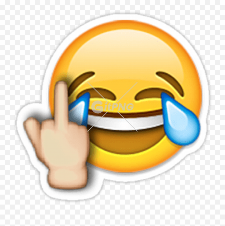 Funny Panosundaki Pin - Smiley Emoji Middle Finger,Finger Emoji