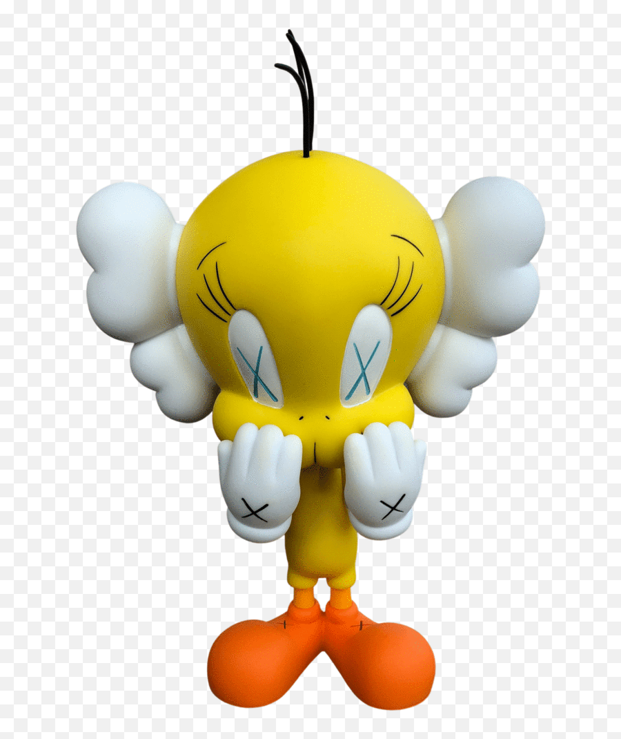 Kaws Tweety Vinyl Figure Yellow - Kaws Tweety Emoji,Tweety Emoticons Free