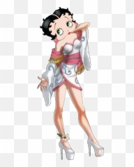 Betty Boop In White Super High Heels - Betty Boop Wear High Heels Emoji,Cat Emoji Heels