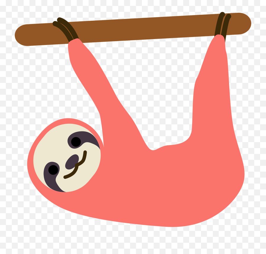 Sloth Hanging From A Branch Clipart Free Download - Animal Hanging Png Emoji,Hanging Emojis