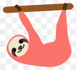 Sloth Hanging From A Branch Clipart Free Download - Animal Hanging Png Emoji,Hanging Emojis