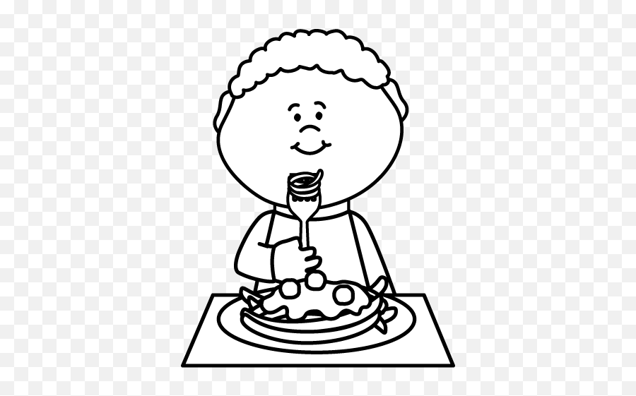 Free Eating Breakfast Clipart Black And - Have Lunch Clipart Black And White Emoji,Black And White Breakfast Emoji