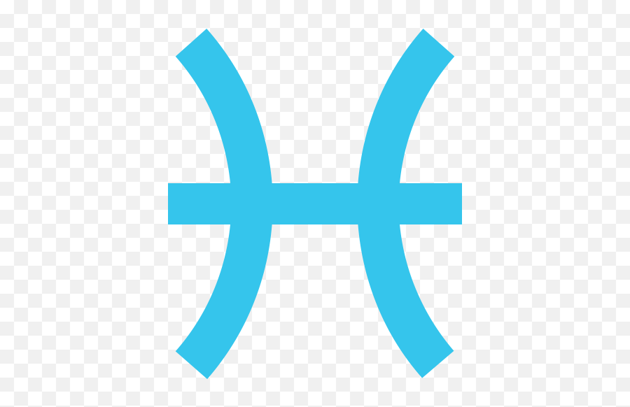 Pisces - Blue Pisces Symbol Emoji,Pisces Emoji