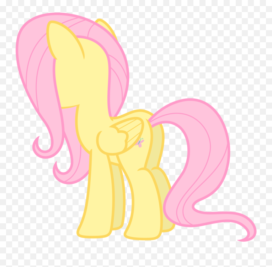 Fluttershy Lookingback Yay Sticker By Rainbow Rosey - Mythical Creature Emoji,My Little Pony Emojis Stickers Android