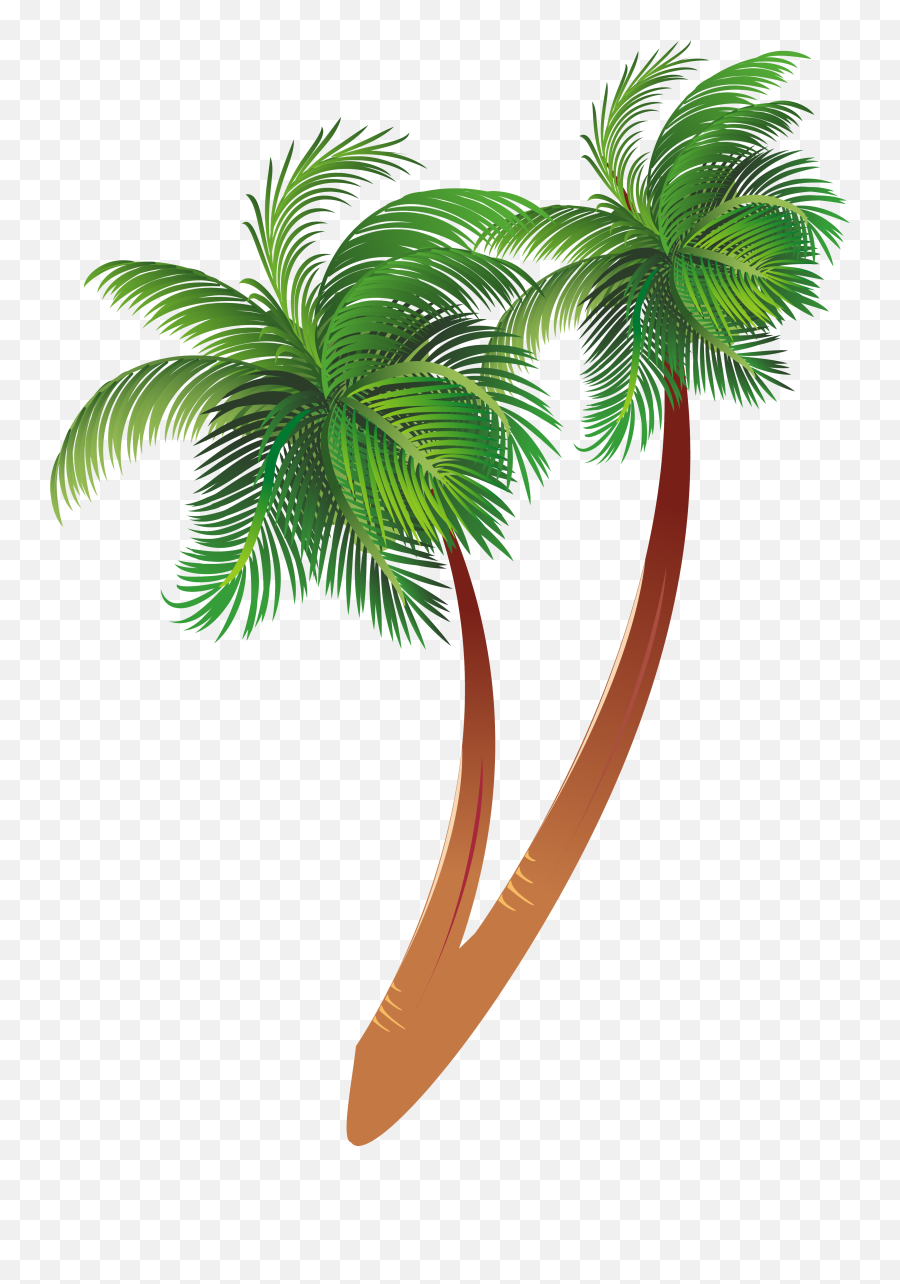 Free Download Cartoon Palm Tree Clipart - Transparent Background Coconut Tree Clipart Emoji,Coconut Tree Emoticon