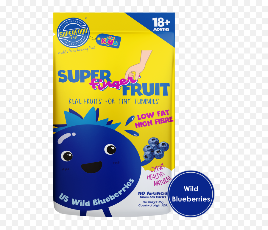 Super Finger Fruit - Us Wild Blueberries 35g Happy Emoji,Fat Emoticon -facebook