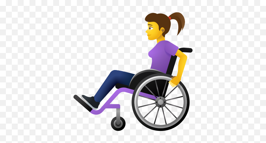 Woman In Manual Wheelchair Icon In - For Women Emoji,Facebook Pride Emoji Wheelchair