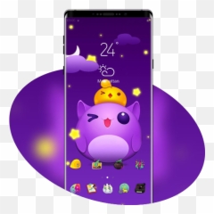 Purple Monster Cute Kawaii Elf Theme 201 Apk Download - Smartphone Emoji,Purple Monster Emoji Transparent Background