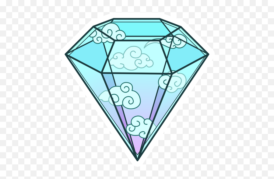 Sky Diamond Sticker - Diamant Forme Geometrique Emoji,Emoji Fist Diamond Heart