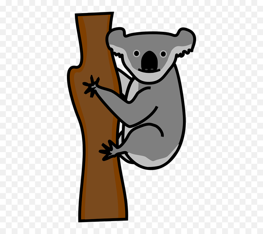 Koala Design Png Svg Clip Art For Web - Download Clip Art Cartoon Animal Climbing Tree Emoji,Koala Emoji Png