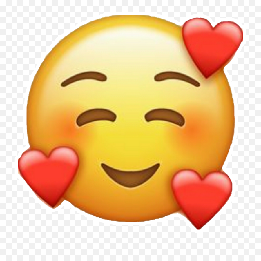 Emoji Corazones Enamorado Sticker - Smiling Face With Hearts Png,Emoji Enamorado