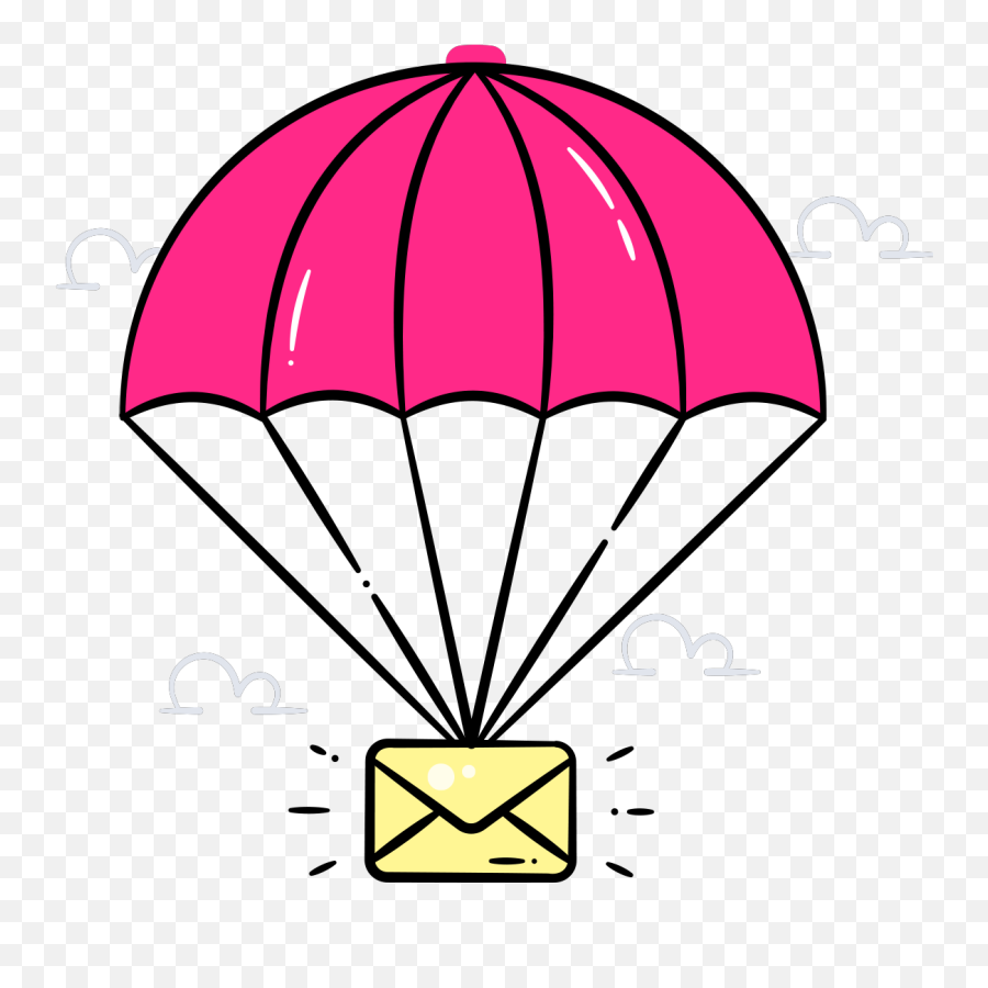 Parachute - Email Clipart Full Size Clipart 2196165 Emoji,Android Emojis Kite