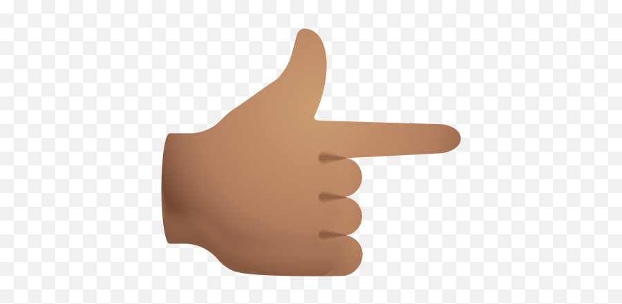 Backhand Index Pointing Right Medium Skin Tone Icon In Emoji - Sign Language,Pointinig Emoticon