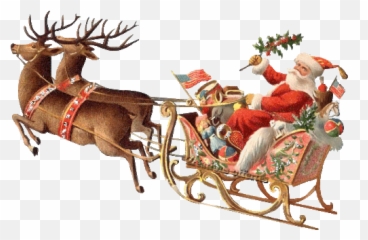 Santa Sleigh Sticker - Santa Sleigh Reindeer Discover Emoji,Deer Emojis Android