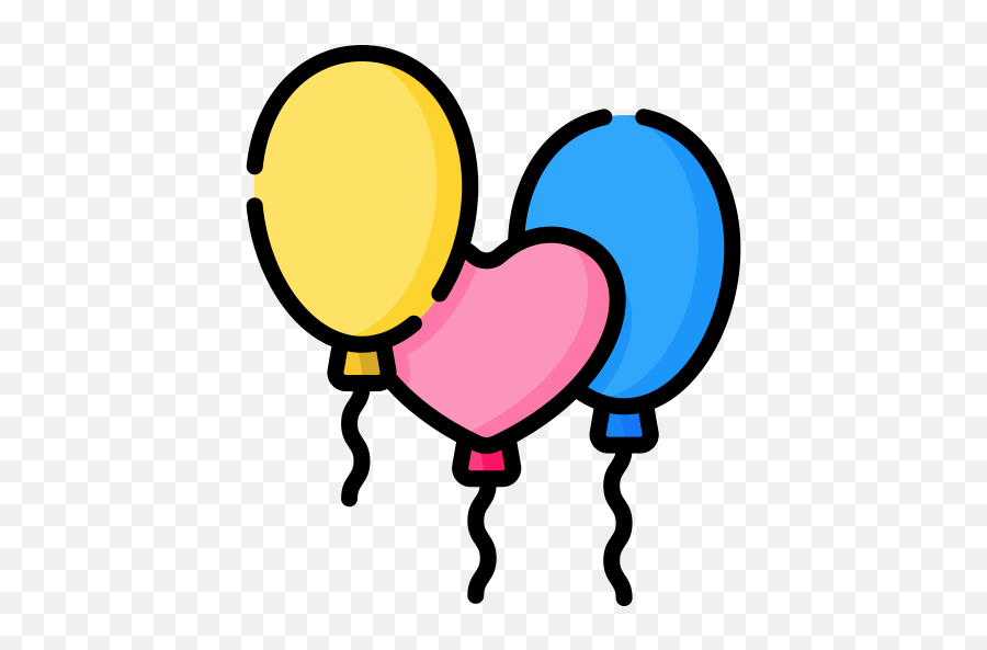 Balloons Free Vector Icons Designed By Freepik Cute Easy Emoji,Icee Emoticon