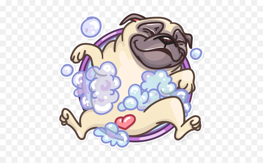 Pug Power Stickers - Live Wa Stickers Emoji,Abstract Pug Emotion