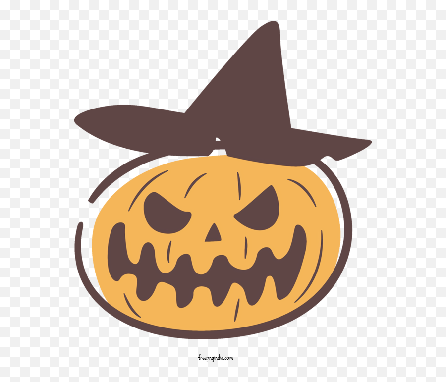 Halloween Witch Hat Hat Pumpkin For Jack O Lantern - Jack O Emoji,Pumnpkin Emoji