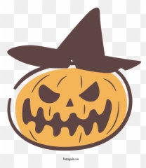 Halloween Witch Hat Hat Pumpkin For Jack O Lantern - Jack O Emoji,Pumnpkin Emoji
