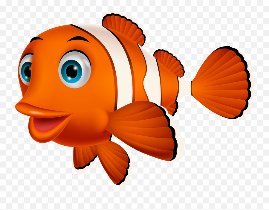 Fish Clipart Orange Objects - Clown Fish Cartoon Png Emoji,Fish Emoji