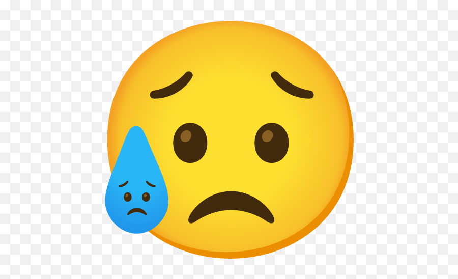 Sad But Relieved Face Emoji - Emoji Triste,Disappointed Emoji