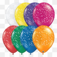 11q Assorted Stars - Around Jewel Tone Print 50 Count Black And White Balloons Emoji,Jewel Emoji