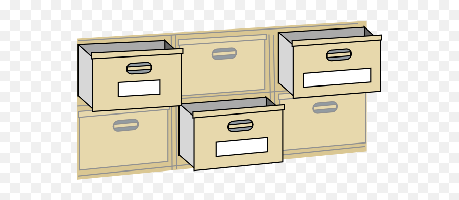 Furniture File Cabinet Drawers Clip Art At Clker Com Vector - Open Drawers Clip Art Emoji,Emoji Furniture