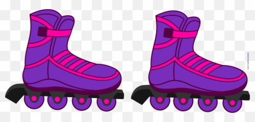 Pretty Pink And Purple Rollerblades - Clip Art Roller Blades Emoji,Roller Skate Emoji