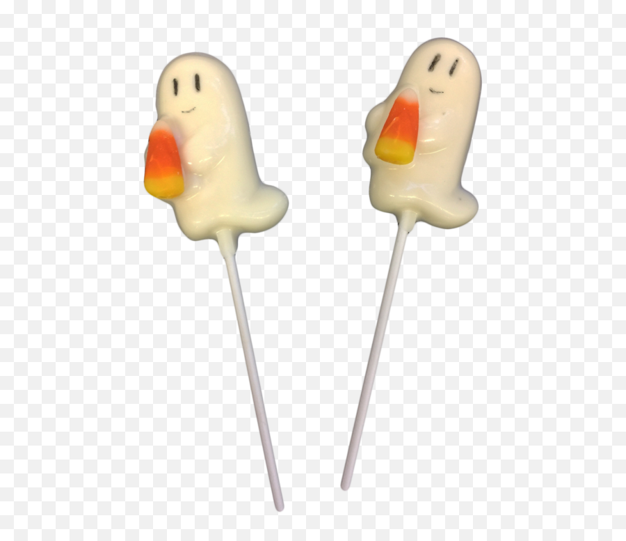 Ghost Lollipops With Candy Corn - Lollipop Emoji,Candycorn Emoji