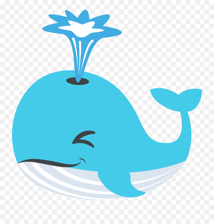 Spouting Whale Emoji High Definition - Color Blue Whale Clipart,Marine Emoji