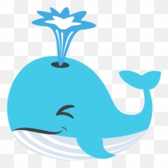 Spouting Whale Emoji High Definition - Color Blue Whale Clipart,Marine Emoji