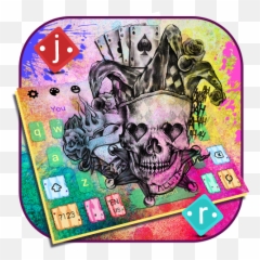 Colorful Joker Skull Keyboard Theme U2013 Apps On Google Play - Scary Emoji,Joker Emoji Android