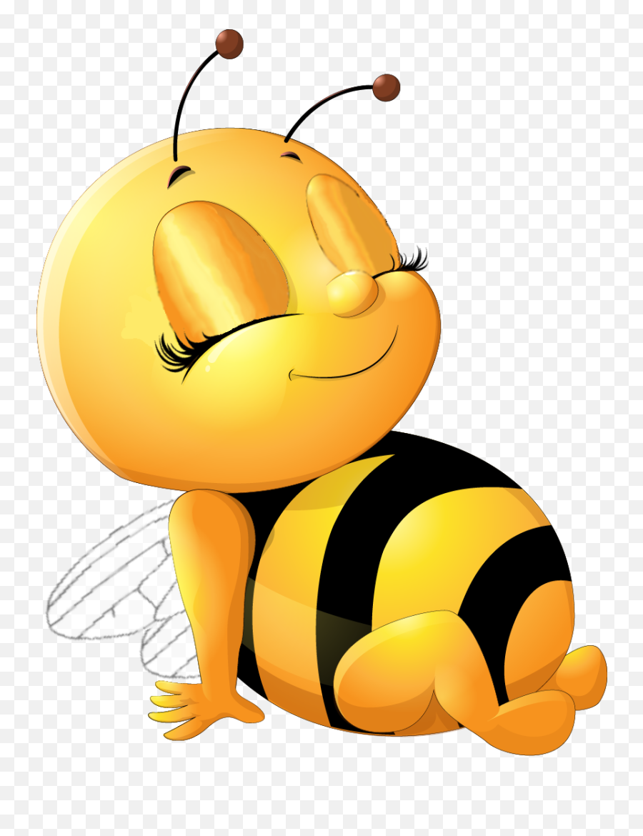 Pin - Beautiful Bee Cartoon Emoji,Bee Emoji Png