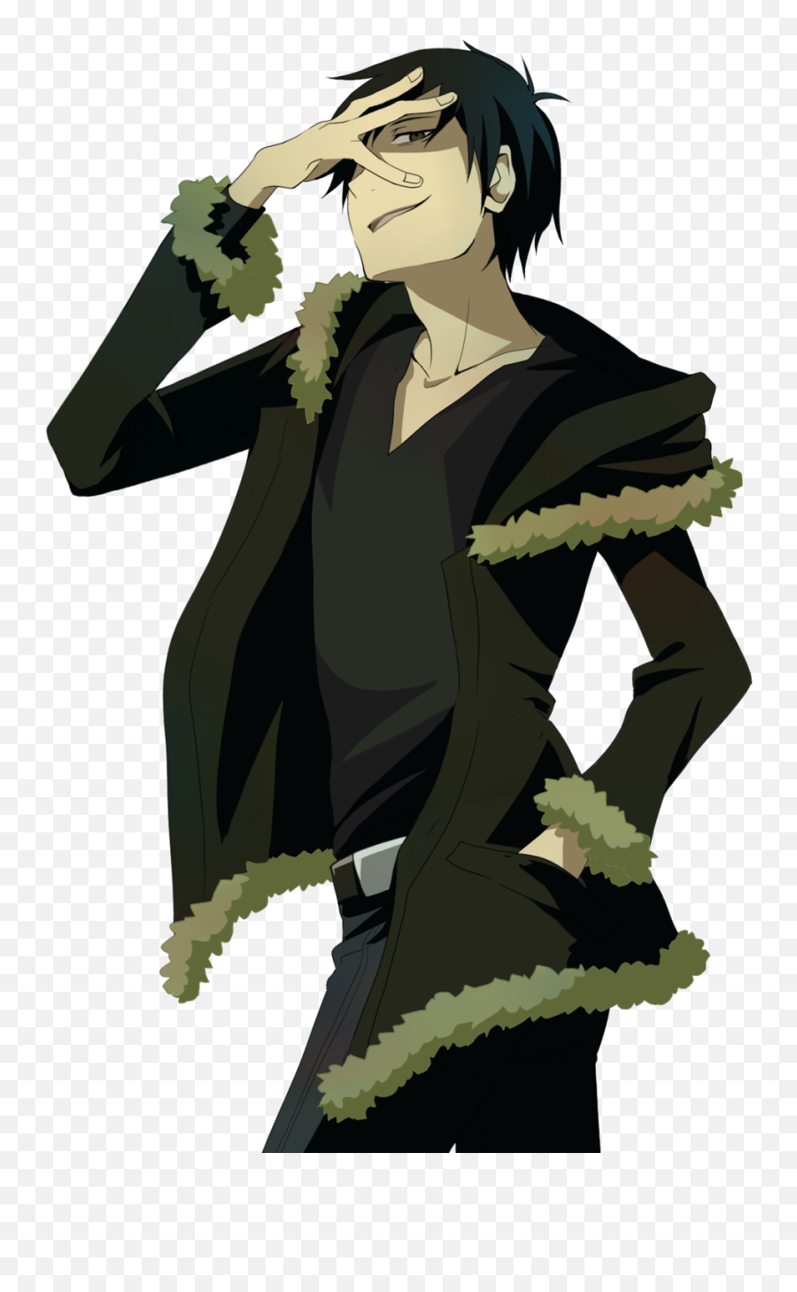 Izaya Orihara - Anime Characters On Trench Coats Emoji,Emotion Of A Villain