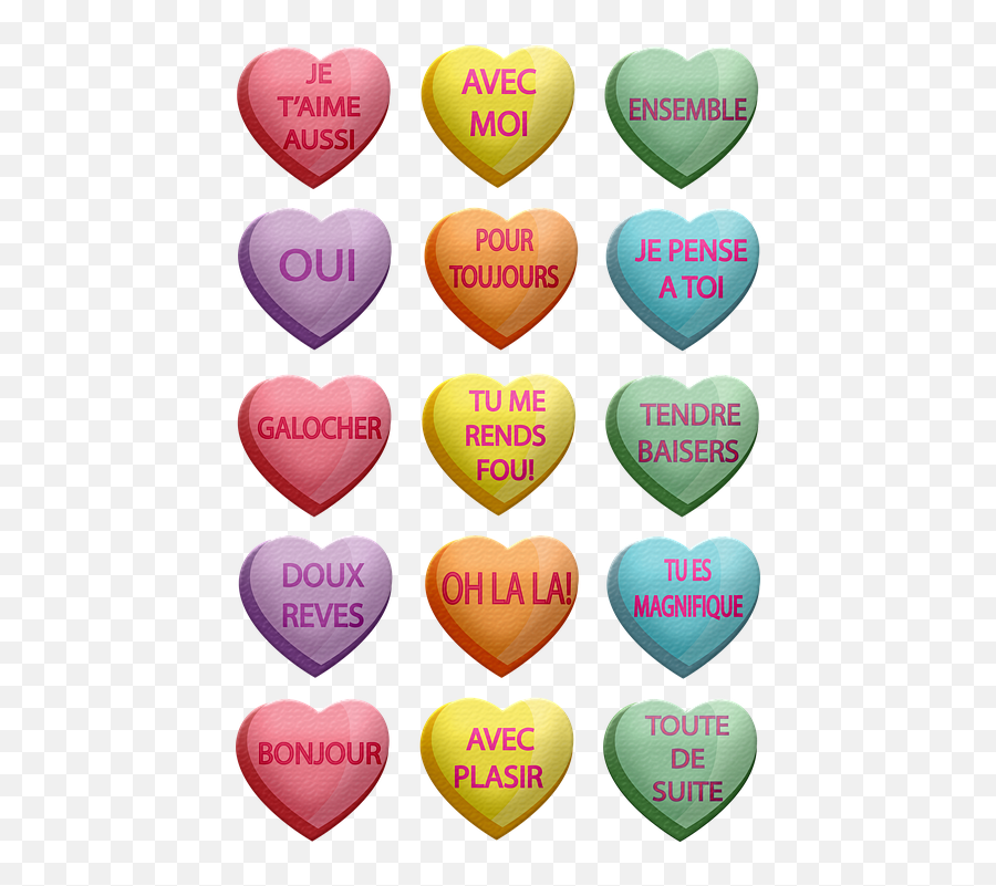 Conversation Hearts Valentine - French Conversation Hearts Emoji,??? Je T'aime Emotion