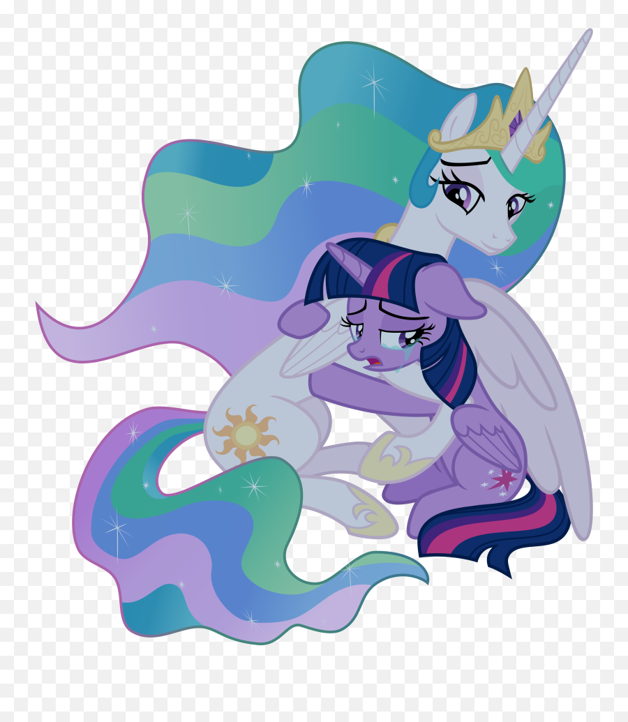 Mare Momlestia Momlestia Fuel - Princess Celestia Comforting Twilight Emoji,Mlp Celestia Emotion Comic