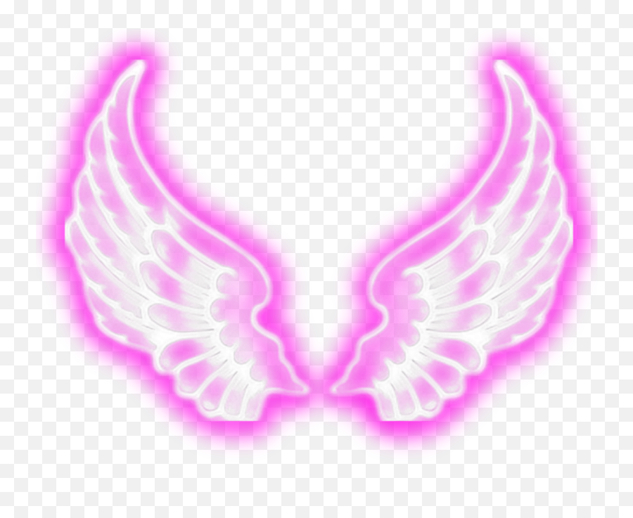 Angel Emoji Png - Picsart Neon Wings Png Transparent Wings Neon Png,Angel Emoji