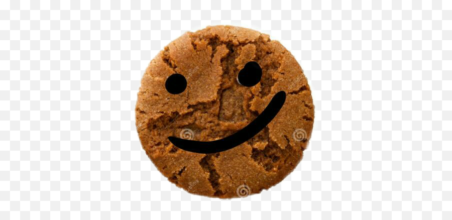 Ginger Biscuit Food Smile Brown Sticker By Aqsa - Gingersnap Day Emoji,Smiley Emoticon Baking Cookies