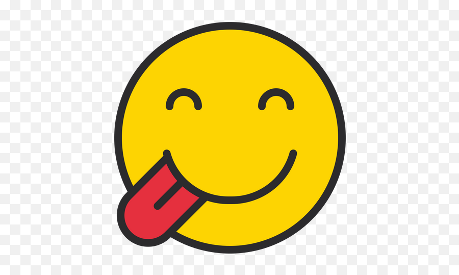 Face Savoring Food Emoji Icon Of Colored Outline Style - Food Emoji Icon Png,Kind Emoji