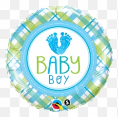 18 Inch Round Foils - Baby Boy Congratulations Balloon Emoji,Baby Boy Feet Emojis Clipart