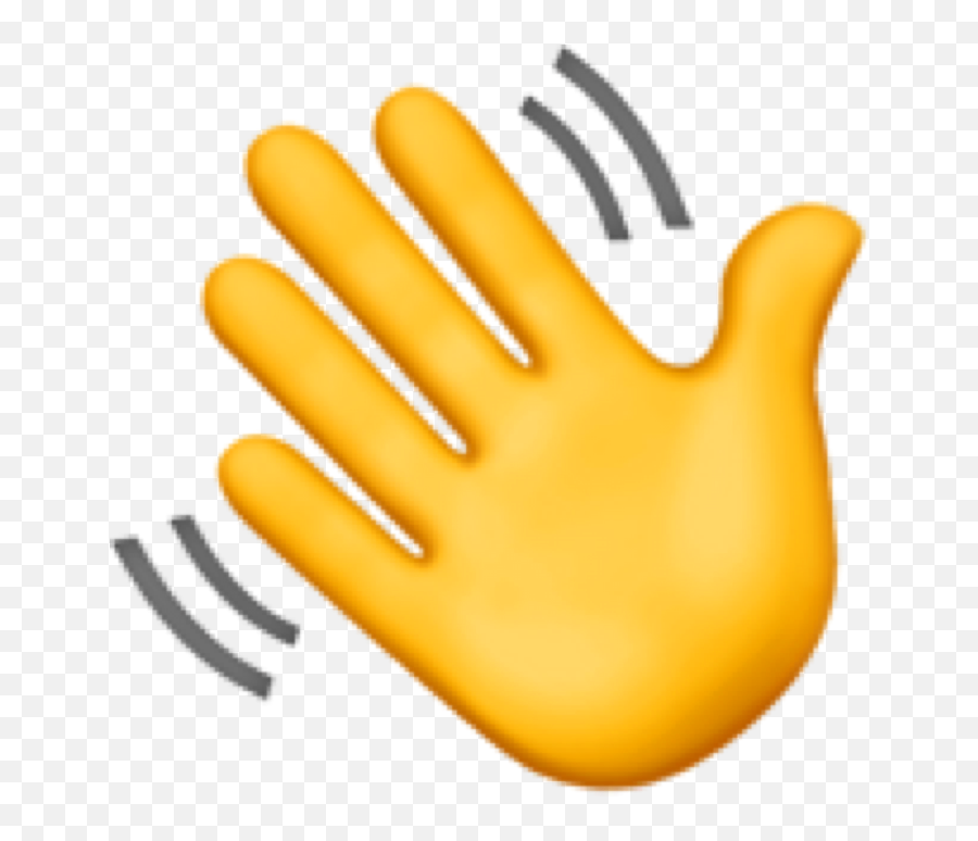 Hand Emoji Clipart Patience - Waving Hand Emoji Png Iphone Wave Hand Emoji,Praying Emoji