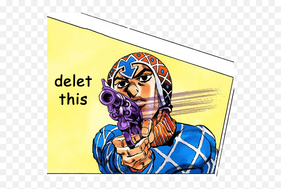 Jojo No Kimyou Na Bouken Ougon No Kaze - Episode 36 Mista Delete This Meme Emoji,Jojo Bizarre Adventure Emotions