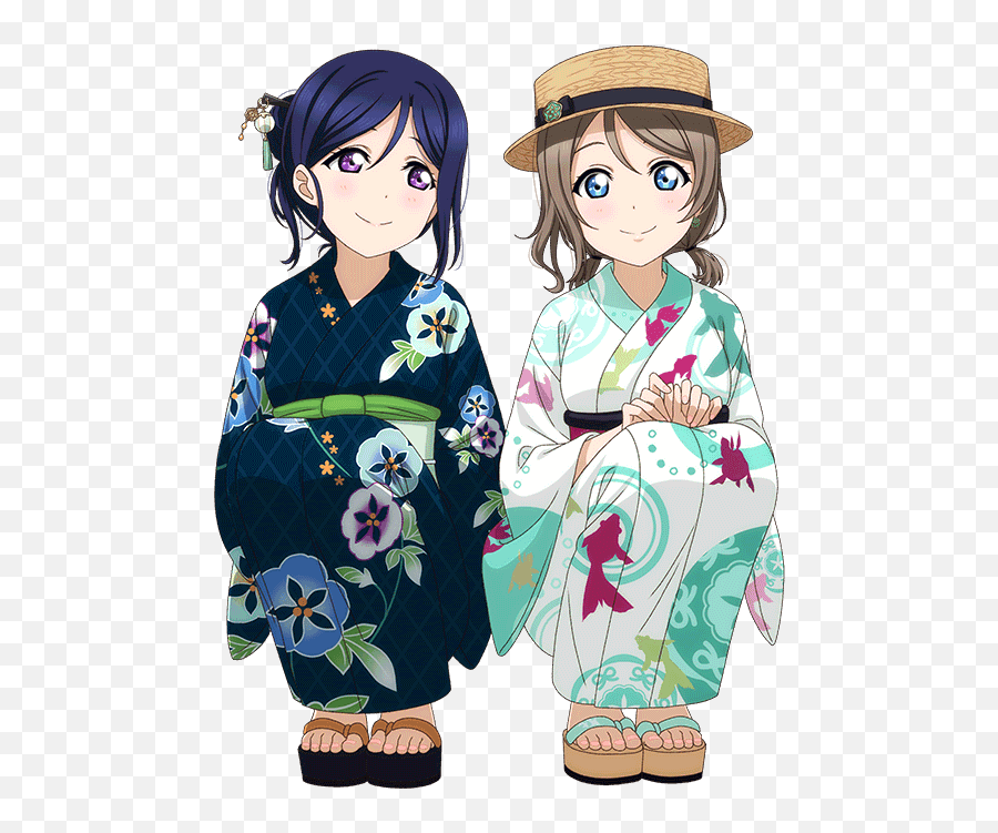 Morning Glory Watanabe You X Matsuura Kanan - Ur Emoji,Neko Daiski Heart Emoticon