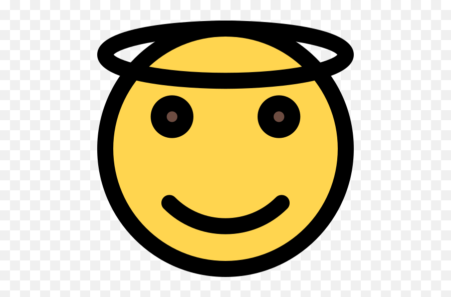 Angel - Free Smileys Icons Wide Grin Emoji,Angel Emoticon Png